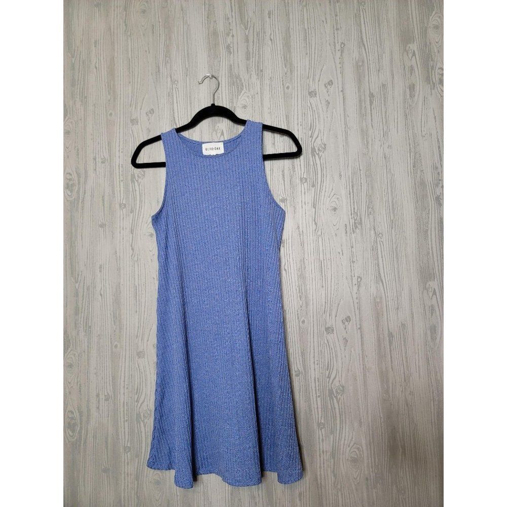 Olive + Oak Ribbed Sleeveless Tank Swing Dress M